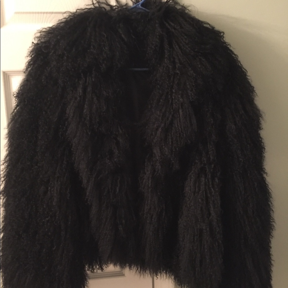 Black #fluffy# Women's Jacket